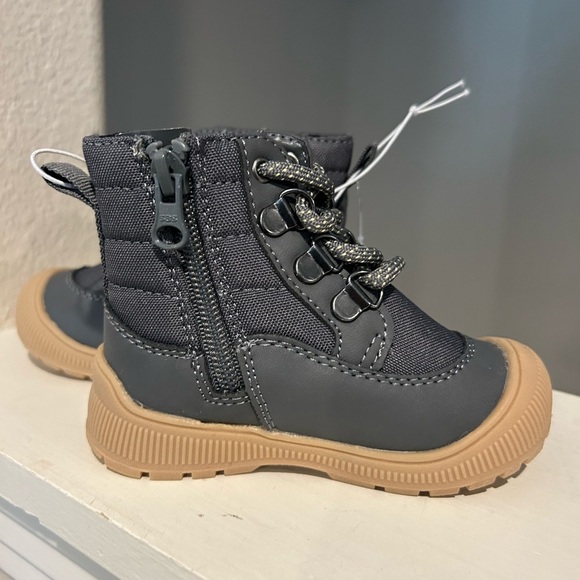 Cat and Jack Boys/Girls Charcoal Gray Fox Boots Toddler Size 5 - Picture 3 of 9